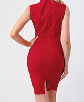 Lace Up Open Front Stretch BodyCon Dress - Chic4Chicas