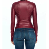 Front Lace Up Detail Long Sleeve Jacket - Chic4Chicas