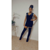 Deep V Neck Chain Dress - Chic4Chicas